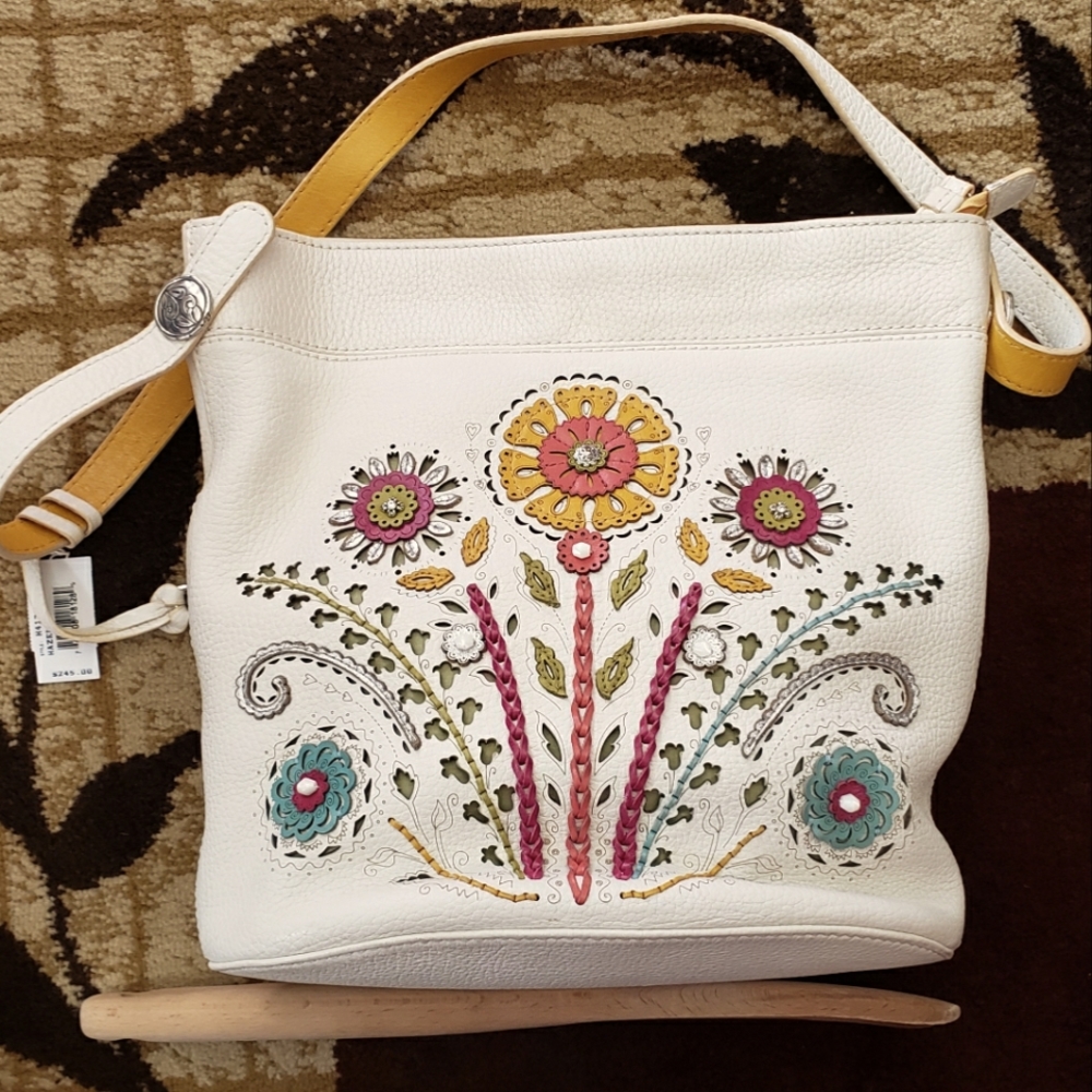 NWT Brighton leather shoulder handbag.